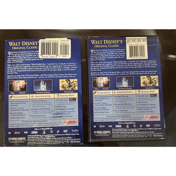 Disney Cinderella (DVD, 2005, 2-Disc Set, Platinum Edition) - Like New - Picture 2 of 5